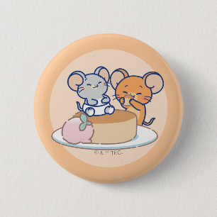 Anime Tuffy en Jerry Cheesecake Ronde Button 5,7 Cm