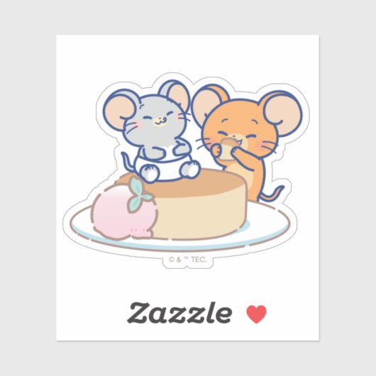 Anime Tuffy en Jerry Cheesecake Sticker (Vel)