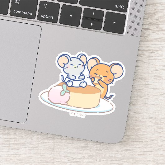 Anime Tuffy en Jerry Cheesecake Sticker (Detail)