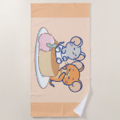 Anime Tuffy en Jerry Cheesecake Strandlaken (Voorkant)