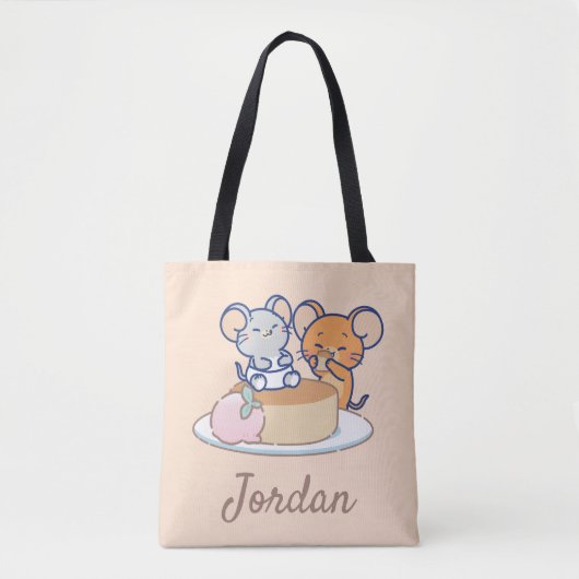 Anime Tuffy en Jerry Cheesecake Tote Bag (Voorkant)