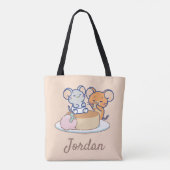 Anime Tuffy en Jerry Cheesecake Tote Bag (Achterkant)