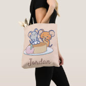 Anime Tuffy en Jerry Cheesecake Tote Bag (Dichtbij)