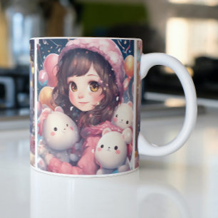 Anime Tweekleurige Koffiemok
