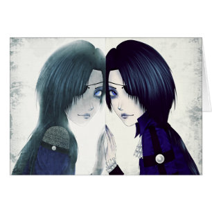 Anime-tweeling die elke andere kaart mist