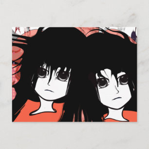 Anime Twins Briefkaart