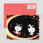 Anime Twins Briefkaart (Voorkant / Achterkant)