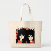 Anime Twins Grote Tote Bag (Voorkant)