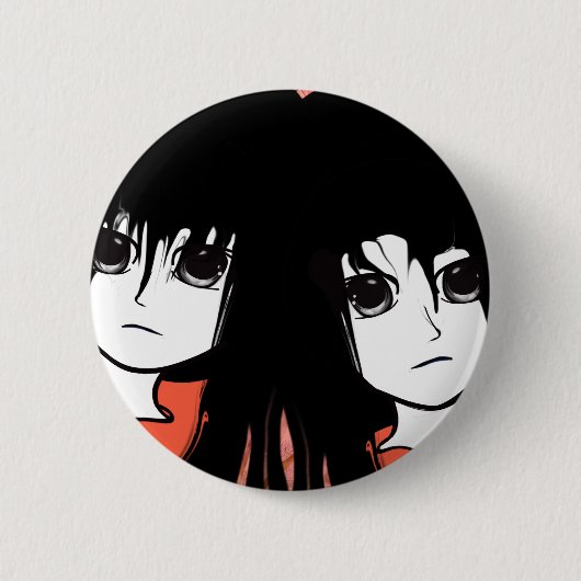 Anime Twins Ronde Button 5,7 Cm (Voorkant)