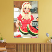 Anime uitgerekt canvas afdrukken (Insitu (Woonkamer))