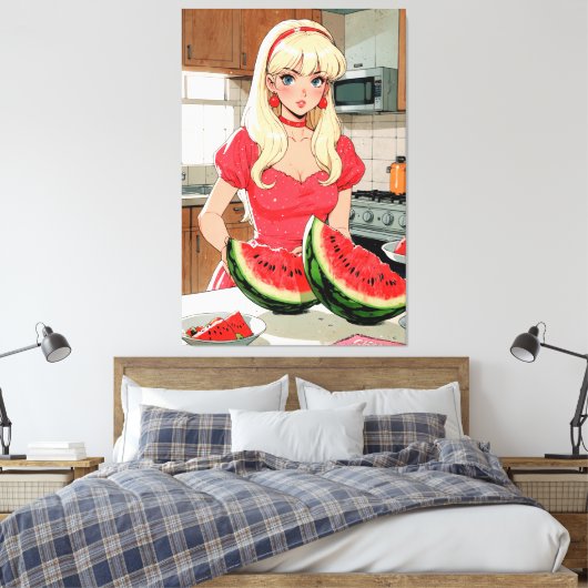 Anime uitgerekt canvas afdrukken (Insitu (Slaapkamer))