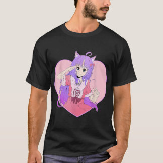Anime Unicorn Girl Valentijnsdag Kawaii Love Hea T-shirt