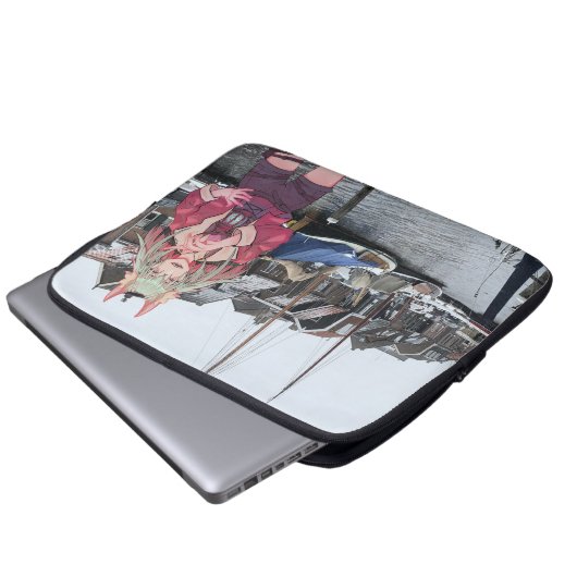 Anime, V Tuber, VTuber, Harbor. Laptop Sleeve (Voorkant onderkant)