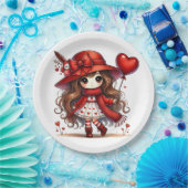 Anime-Valentijn Papieren Bordje (Feest)
