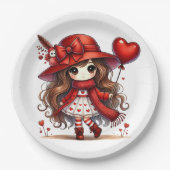 Anime-Valentijn Papieren Bordje (Voorkant)