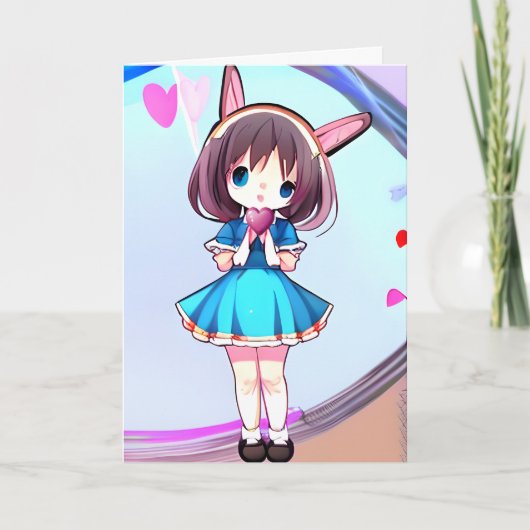 Anime Valentijnsdag Kaart (Voorkant)