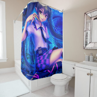 Anime Vampire Girl Shower Curtain Douchegordijn