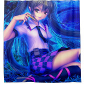Anime Vampire Girl Shower Curtain Douchegordijn (Voorkant)