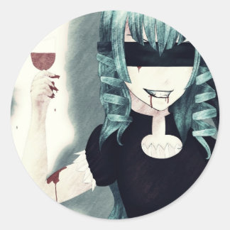 Anime vampire meisjesstickers ronde sticker