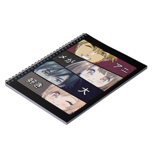 Anime Vaporwave esthetics Japans Otaku Notitieboek (Linkerzijde)