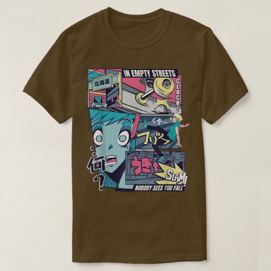 Anime Vaporwave Skater Cool Fun Retrowave 80s Cart T-shirt (Design voorkant)