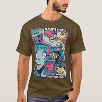 Anime Vaporwave Skater Cool Fun Retrowave 80s Cart T-shirt