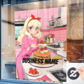 Anime-vensterfolie Raamsticker (Cafe Raam)