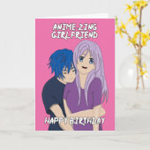 Anime Verbazingwekkende Vriendin Verjaardag Kaart (Gele Bloem)