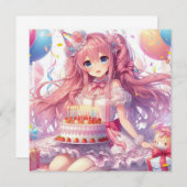 Anime verjaardag kaart (Voorkant / Achterkant)