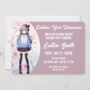 Anime Verjaardag Uitnodiging Japanse Anime Party