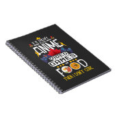 Anime Video Game Food Gamer Nerd Gaming Controller Notitieboek (Rechterzijde)