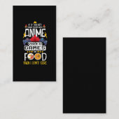 Anime Video Game Food Gamer Nerd Gaming Controller Visitekaartje (Voorkant / Achterkant)