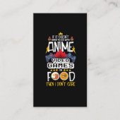 Anime Video Game Food Gamer Nerd Gaming Controller Visitekaartje (Voorkant)