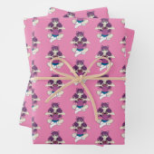 Anime Video Gamer Girl Wrapping Paper Sheet (In situ)