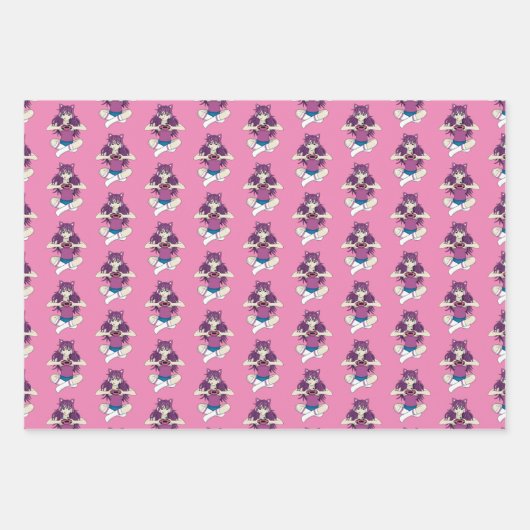 Anime Video Gamer Girl Wrapping Paper Sheet (Voorkant)