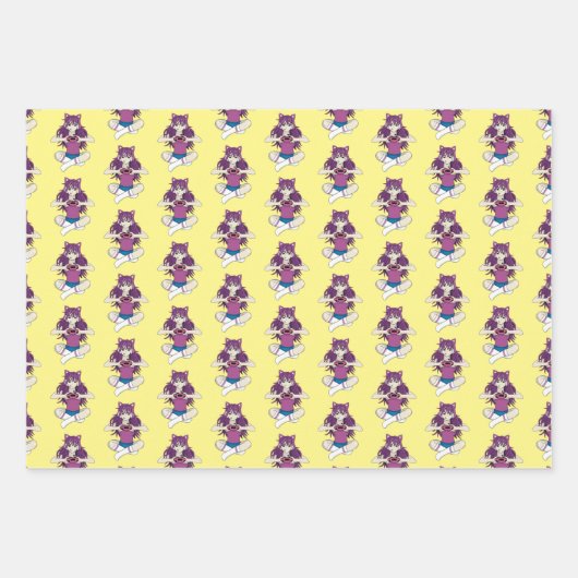 Anime Video Gamer Girl Wrapping Paper Sheet (Voorkant 2)