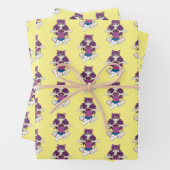 Anime Video Gamer Girl Wrapping Paper Sheet (In situ)