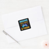 Anime, Video Games & Food | Lovely Design Vierkante Sticker (Envelop)