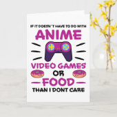 Anime Video Games Food Manga Japan Fun Kawaii Gift Kaart (Gele Bloem)