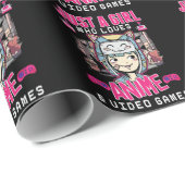 Anime Video Games Girl Otaku Teen Japans gamen Cadeaupapier (Rol Hoek)