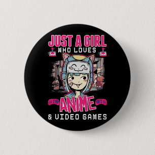 Anime Video Games Girl Otaku Teen Japans gamen Ronde Button 5,7 Cm