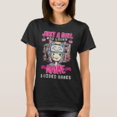 Anime Video Games Girl Otaku Teen Japans gamen T-shirt (Voorkant)