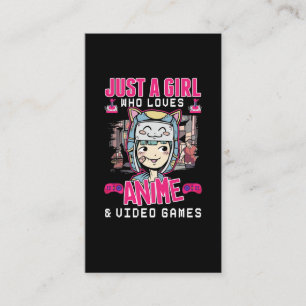Anime Video Games Girl Otaku Teen Japans gamen Visitekaartje