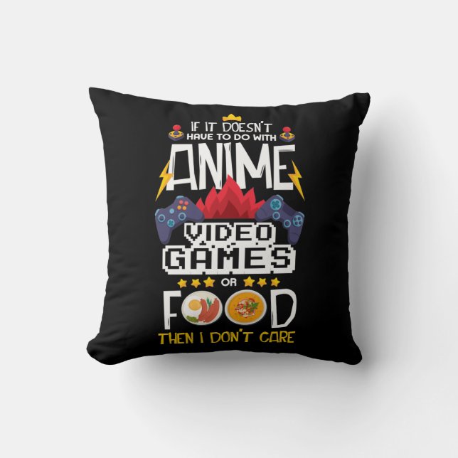 Anime videogame eten gamer nerd gaming controller kussen (Voorkant)