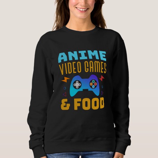 Anime, videogames & eten | Mooi ontwerp Trui (Voorkant)