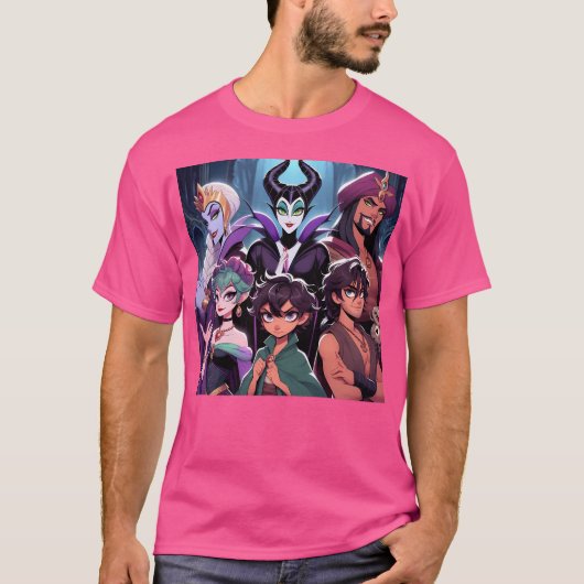 Anime Villains T-shirt (Voorkant)