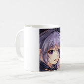 Anime violet meisje met paarse ogen koffiemok (Voorkant links)