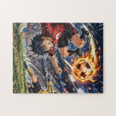 Anime Voetbal Bicycle Kick Legpuzzel (Horizontaal)