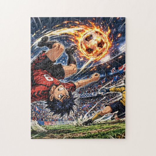 Anime Voetbal Bicycle Kick Legpuzzel (Verticaal)