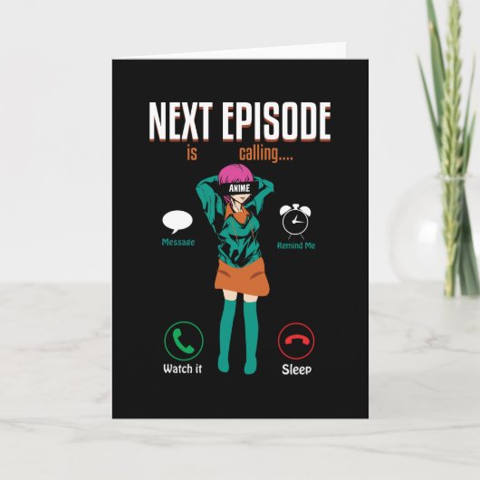 Anime Volgende aflevering Kaart (Voorkant)
